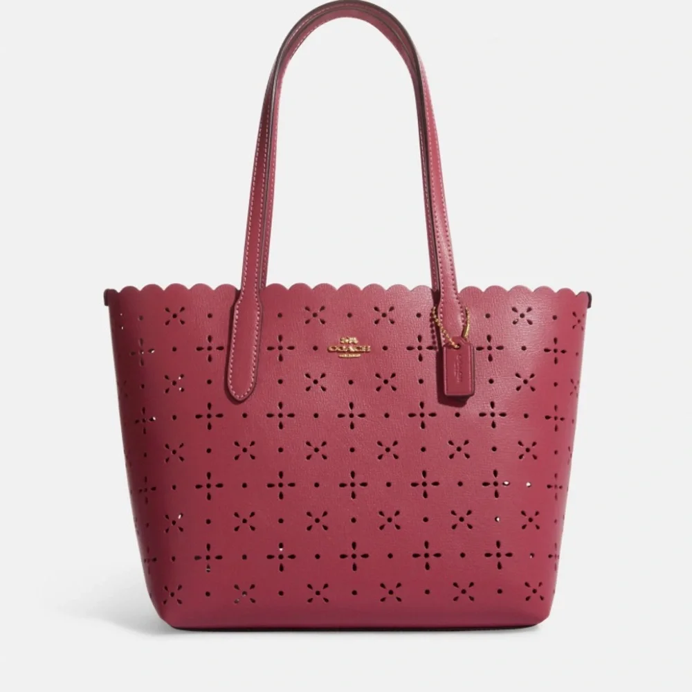 Floral Cutout COACH TOTE